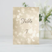 Carte de table Bokeh élégante (Debout devant)