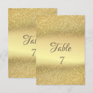 Carte de table Bokeh paillettes or élégant