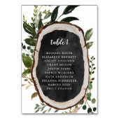 Carte de table botanique boho tranche de bois (Par défaut)