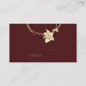 Carte de table botanique en or de Fleur de Maron d (Devant)