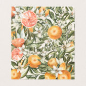 Carte de table botanique orange moderne rustique C (Inside Unfolded)