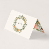 Carte de table botanique orange moderne rustique C (Back)