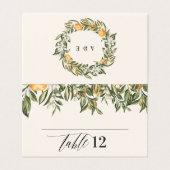 Carte de table botanique orange moderne rustique C (Outside Unfolded)