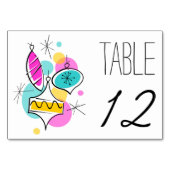 Carte de table Boules d'arbre rétro (Dos)