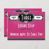 Carte de table Bunco Art Déco vintage #3 (Devant / Derrière)