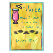 Carte de table Bunco Boisson Rose #3 (Par défaut)