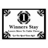 Carte de table Bunco Classy #1 (Devant)