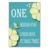 Carte de table Bunco Fleur Printemps Jaune #1 (Dos)