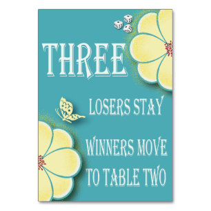 Carte de table Bunco Fleur Printemps Jaune #3