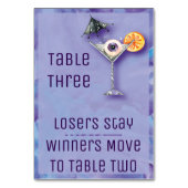 Carte de table Bunco Halloween - Tableau 2 Boisson (Dos)