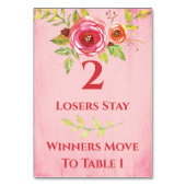 Carte de table Bunco Jolies Fleurs #2 (Dos)