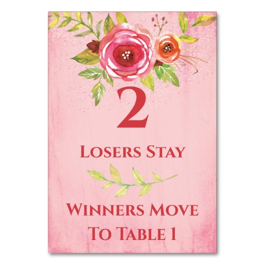 Carte de table Bunco Jolies Fleurs #2 (Par défaut)