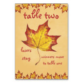 Carte de table Bunco Leaf Fall #2 (Dos)