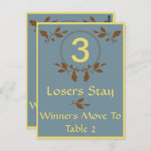 Carte de table Bunco-Leaves Fall N° 3 (Devant / Derrière)