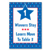 Carte de table Bunco - Patriotique Juillet Rouge, (Dos)