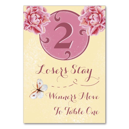 Carte de table Bunco - Peony rose #2 (Par défaut)