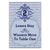 Carte de table Bunco - Plaid violet #2 (Dos)