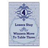 Carte de table Bunco - Plaid violet #4 (Dos)