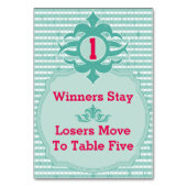 Carte de table Bunco - Plat #1 (Par défaut)