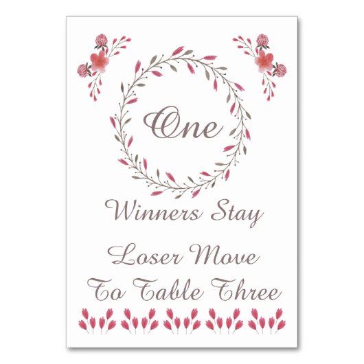 Carte de table Bunco - Plutôt Floral #1 (Dos)