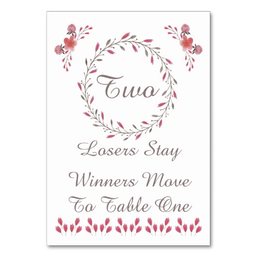 Carte de table Bunco - Plutôt Floral #2 (Par défaut)