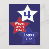 Carte de table Bunco Red, White Blue Stars #4