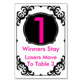 Carte de table Bunco rose et noir - #1 (Par défaut)