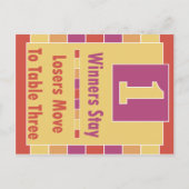 Carte de table Bunco Stripes Colorée #1 (Dos)