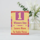 Carte de table Bunco Stripes Colorée #1 (Debout devant)