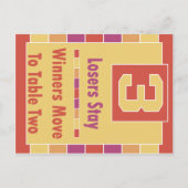 Carte de table Bunco Stripes Colorée #3 (Dos)