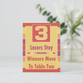 Carte de table Bunco Stripes Colorée #3 (Debout devant)