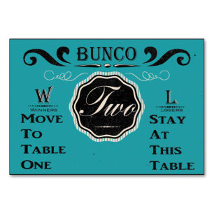 Carte de table Bunco vintage - #2