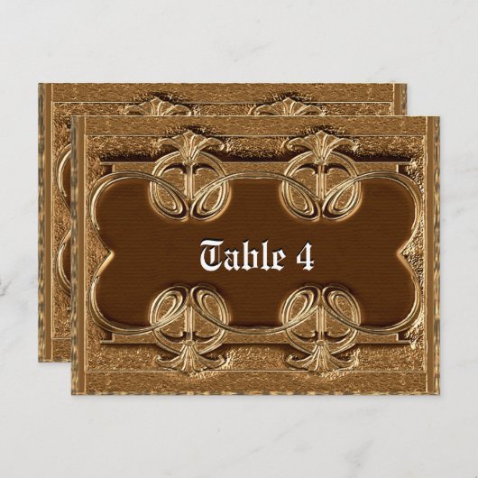 Carte de table Caumartin (Devant / Derrière)