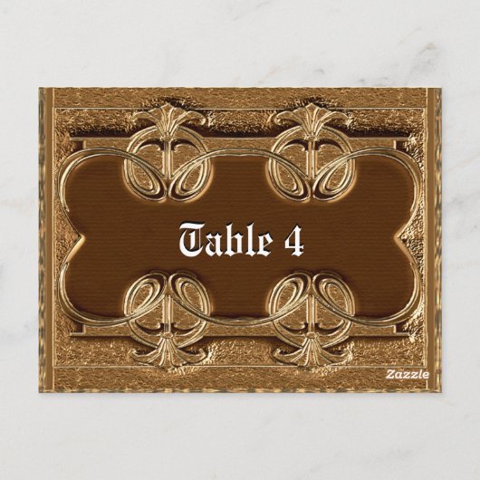 Carte de table Caumartin (Dos)