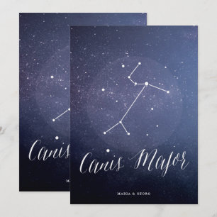 Carte de table céleste de nuit étoilée Constellati