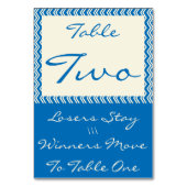 Carte de table Chevron Linen Bunco #2 (Dos)