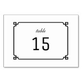 Carte de table chic Black Deco (Dos)