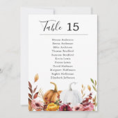 Carte de table Citrouille de l'automne (Devant)