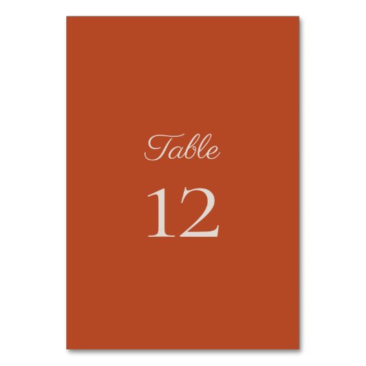 Carte de table Citrouille Spice à script minimalis (Par défaut)
