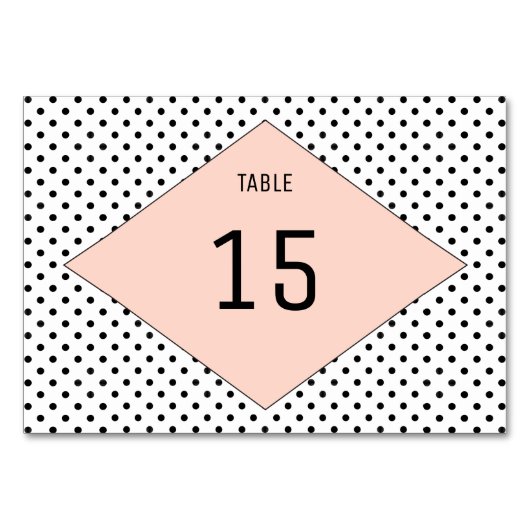 Carte de table Coral Modern Pois (Devant)