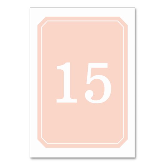 Carte de table Coral tout simplement élégante (Par défaut)