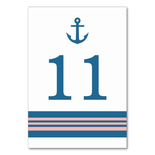 Carte de table d'Ancre marine corail bleu (Par défaut)