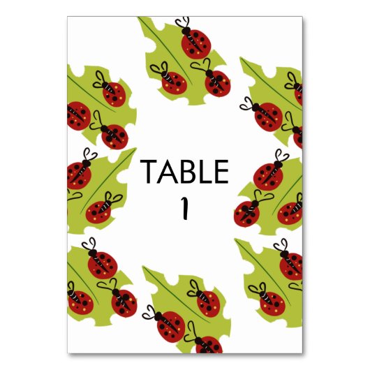 Carte de table d'anniversaire de dessin de coccine (Par défaut)