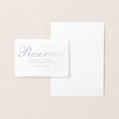 Carte de table d'anniversaire de fête en argent ré (Affichage)