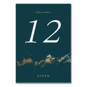 Carte de table Dark Green et Faux Gold Foil Mounta (Dos)