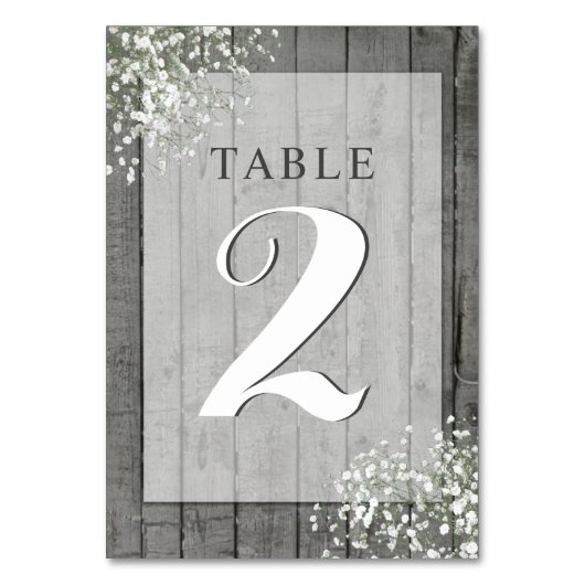 CARTE DE TABLE DE BÉBÉ RUSTIQUE (Par défaut)