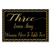 Carte de table de Bunco Gold Fancy #3 (Dos)