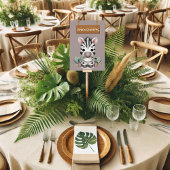 Carte de table de charme Zebra Crossa Jungle Safar