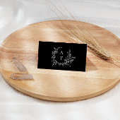 Carte de table de choix de repas de mariage à mono