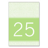 Carte de table de code binaire chic Geek vert (Dos)